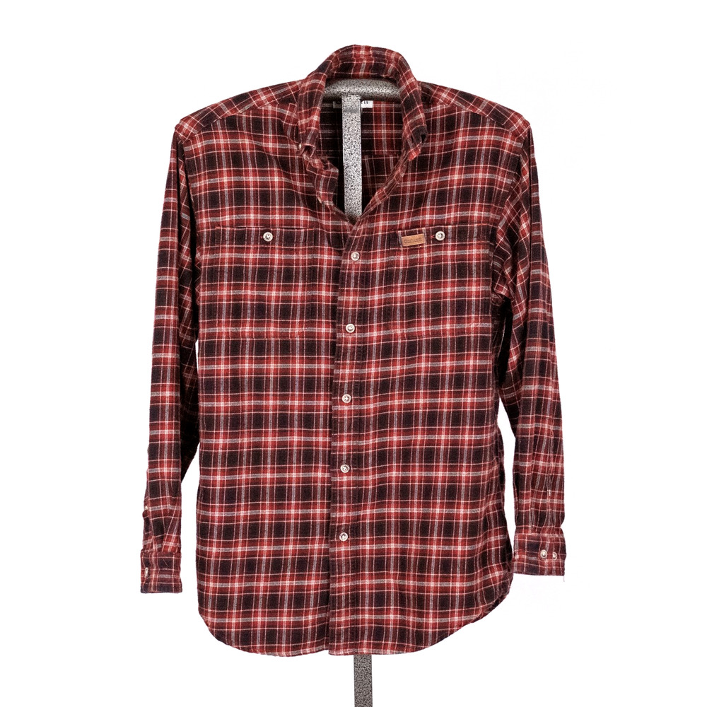Carhartt Men's Classic Cotton Flannel SMALL Red Plaid Cabin Gorpcore Rugged